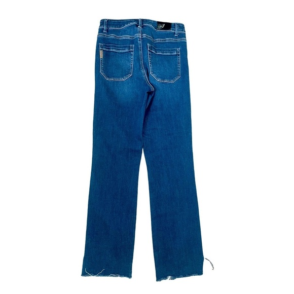 Paige Slim Straight Blue Jeans Women’s 26 Raw Split Hem Ankle High Rise Stretch - Picture 2 of 14